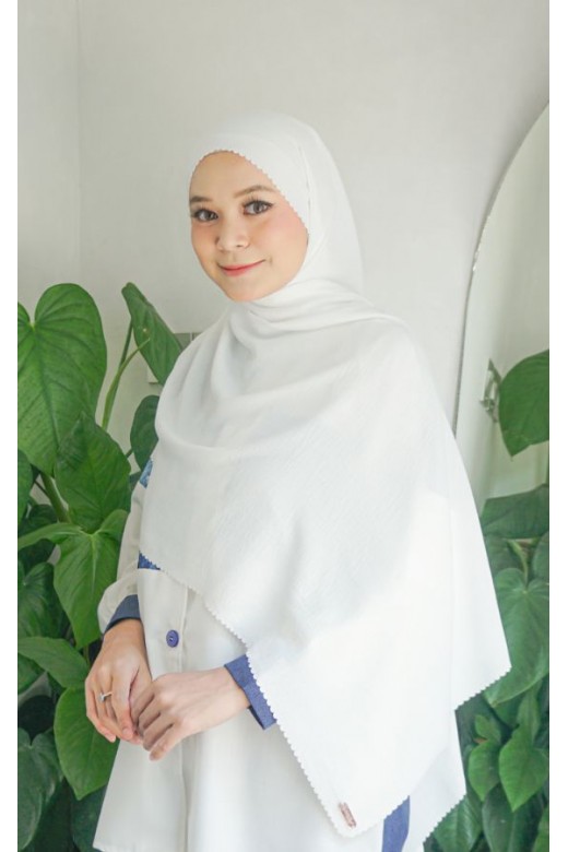 Pasmina Saina Lasercut White